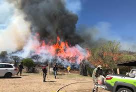 Incendio forestal en Potrero de los Funes